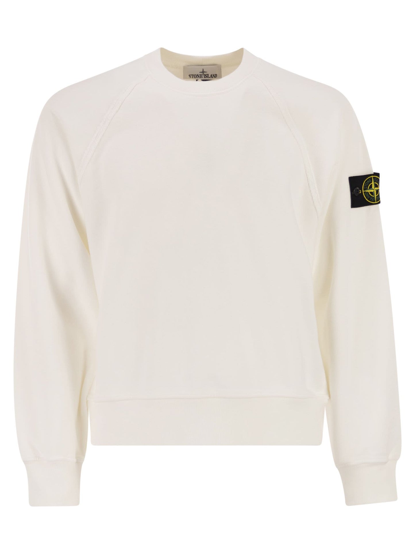 Stone Stone Island Oversized Crew Neck Sweatshirt With Raglan Sleeves - Image 1
