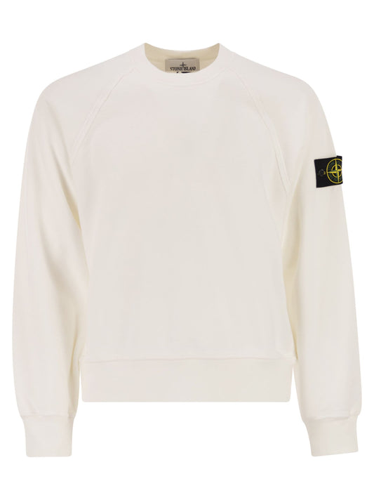 Stone Stone Island Oversized Crew Neck Sweatshirt With Raglan Sleeves - Image 1