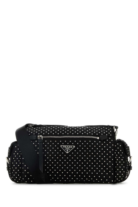 Prada プラダブラックナイロンショルダーバッグ - Image 1
