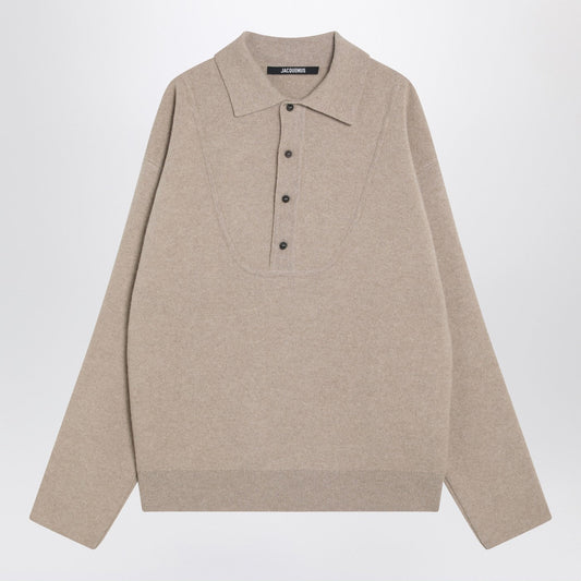 Jacquemus Jacquemus Beige WoolとCashmere Polo Seater - Image 1
