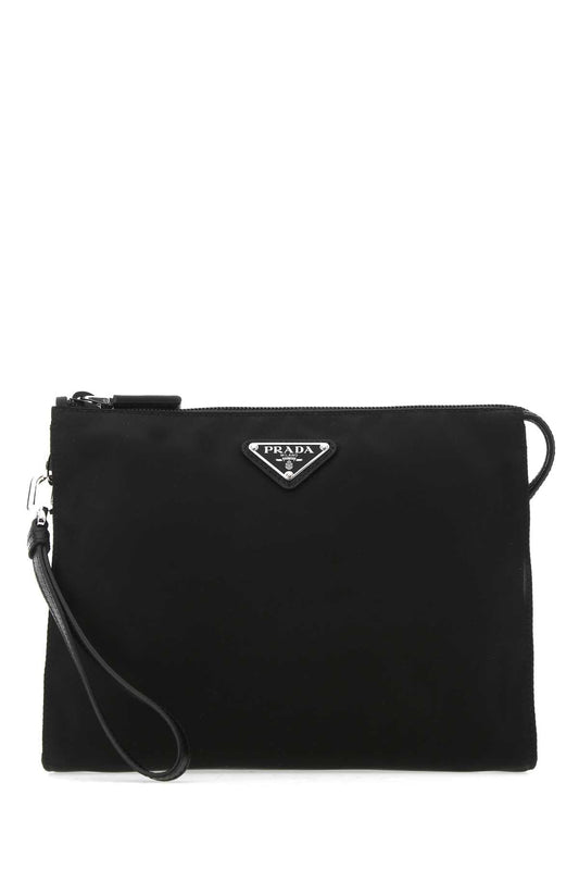 Prada プラダブラックreナイロンクラッチ - Image 1