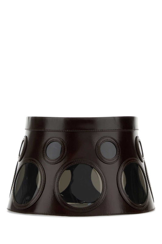 Prada プラダダークブラウンレザーハット - Image 1