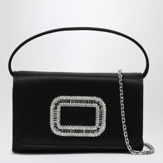 Roger Roger Vivier Black Satin Micro Pilgrim Bag - Image 1