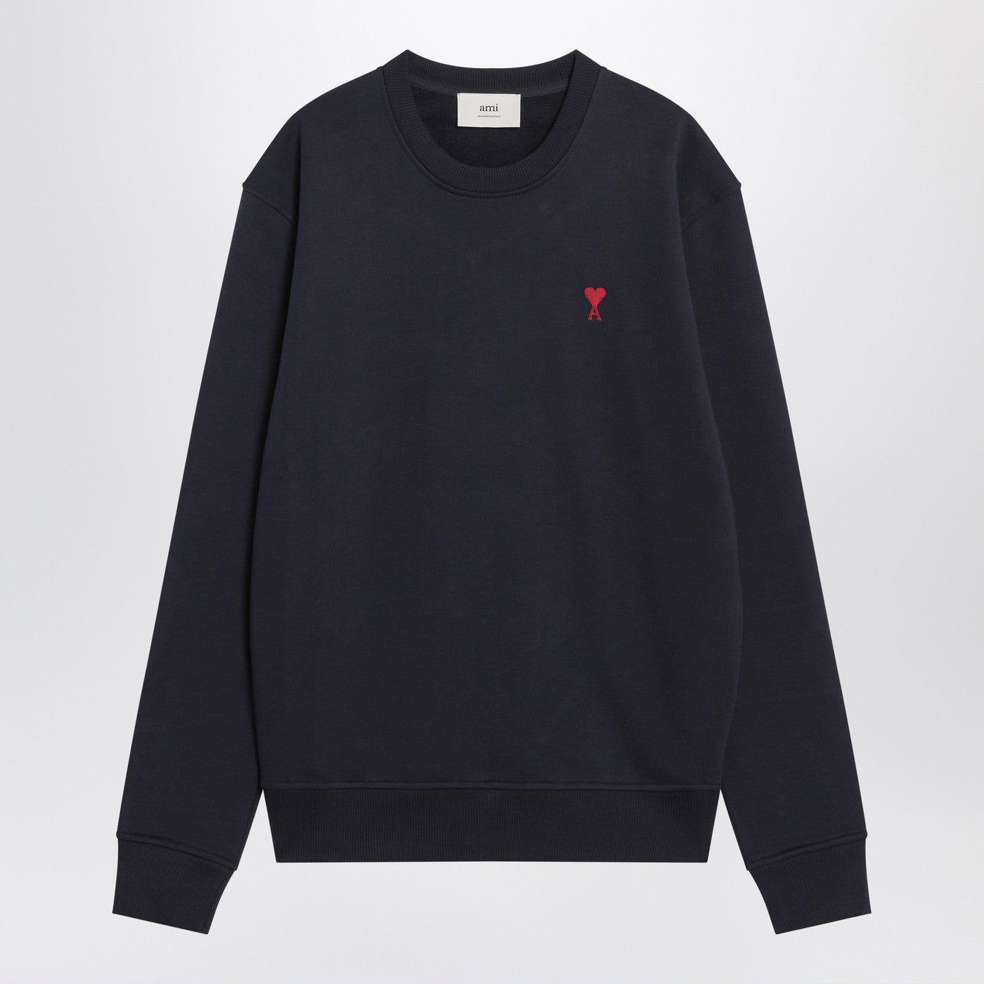 Ami Ami Paris Ami De Coeur Navy Blue Sweatshirt - Image 1