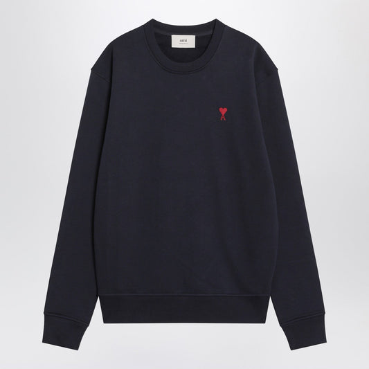Ami Ami Paris Ami De Coeur Navy Blue Sweatshirt - Image 1