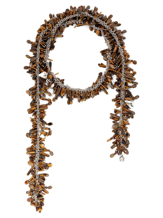 Monot Dries Van Noten「刺繍されたスカーフ」ネックレス - Image 1