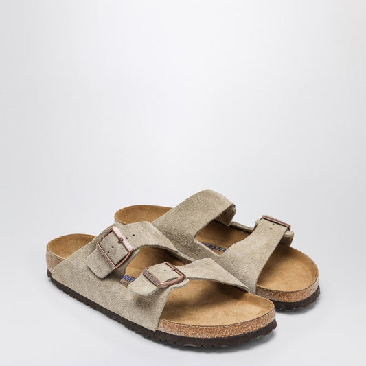 Birkenstock Birkenstock Taupe Suede Arizona Slide - Image 1