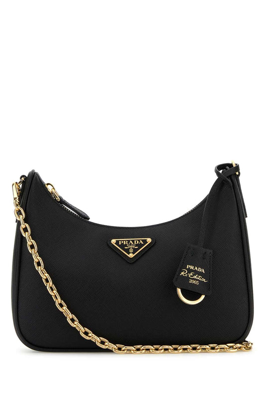Prada Prada Black Leather Re Edition 2005ショルダーバッグ - Image 1