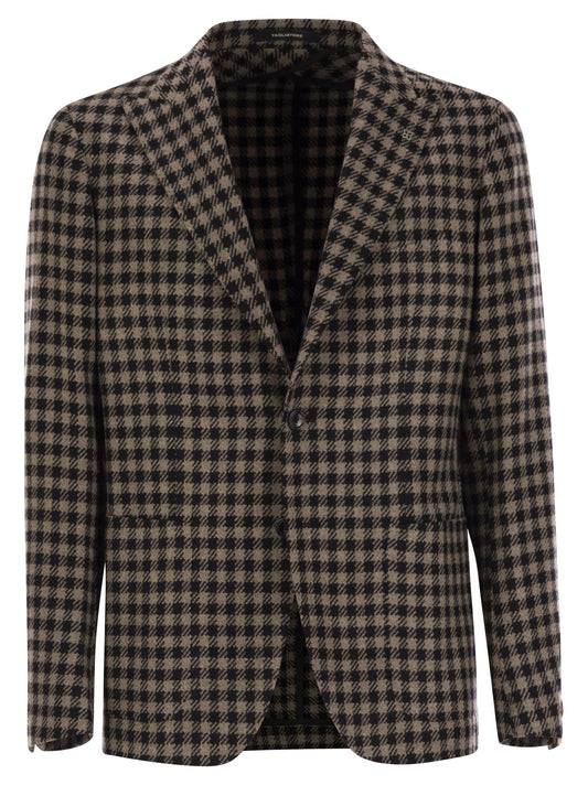 Tagliatore Tagliatore Houndstoothバージンウールブレンドジャケット - Image 1