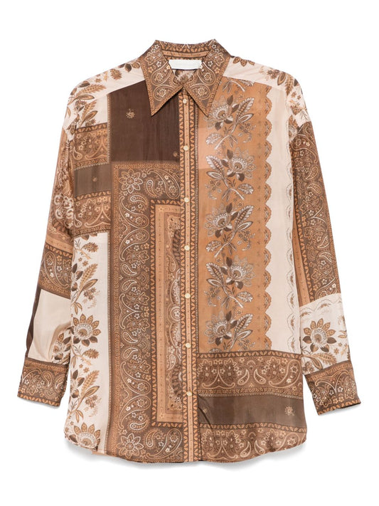 Zimmermann ジマーマンラッキープリントシルクシャツ - Image 1