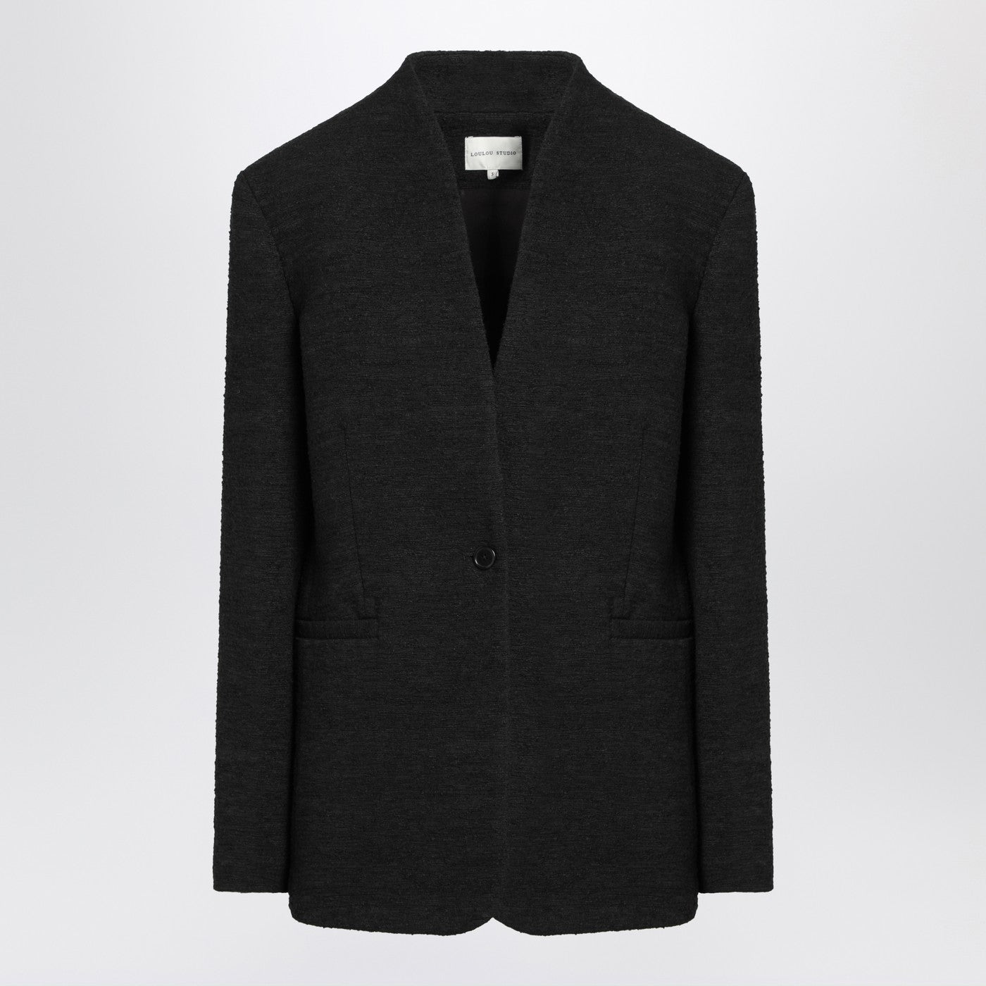 Loulou Loulou Studio Black Single BestodedBoucléJacket - Image 1