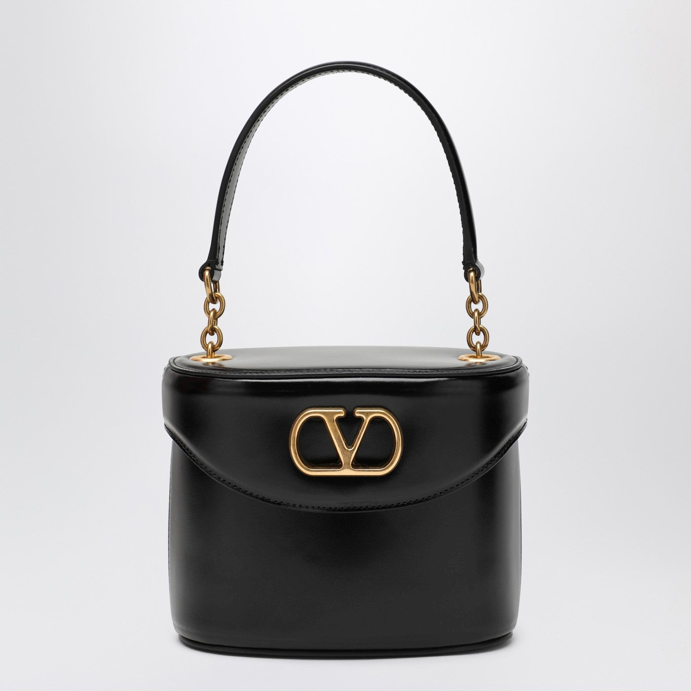 Valentino バレンティーノガラヴァニブラックレザーバニティバッグ - Image 1