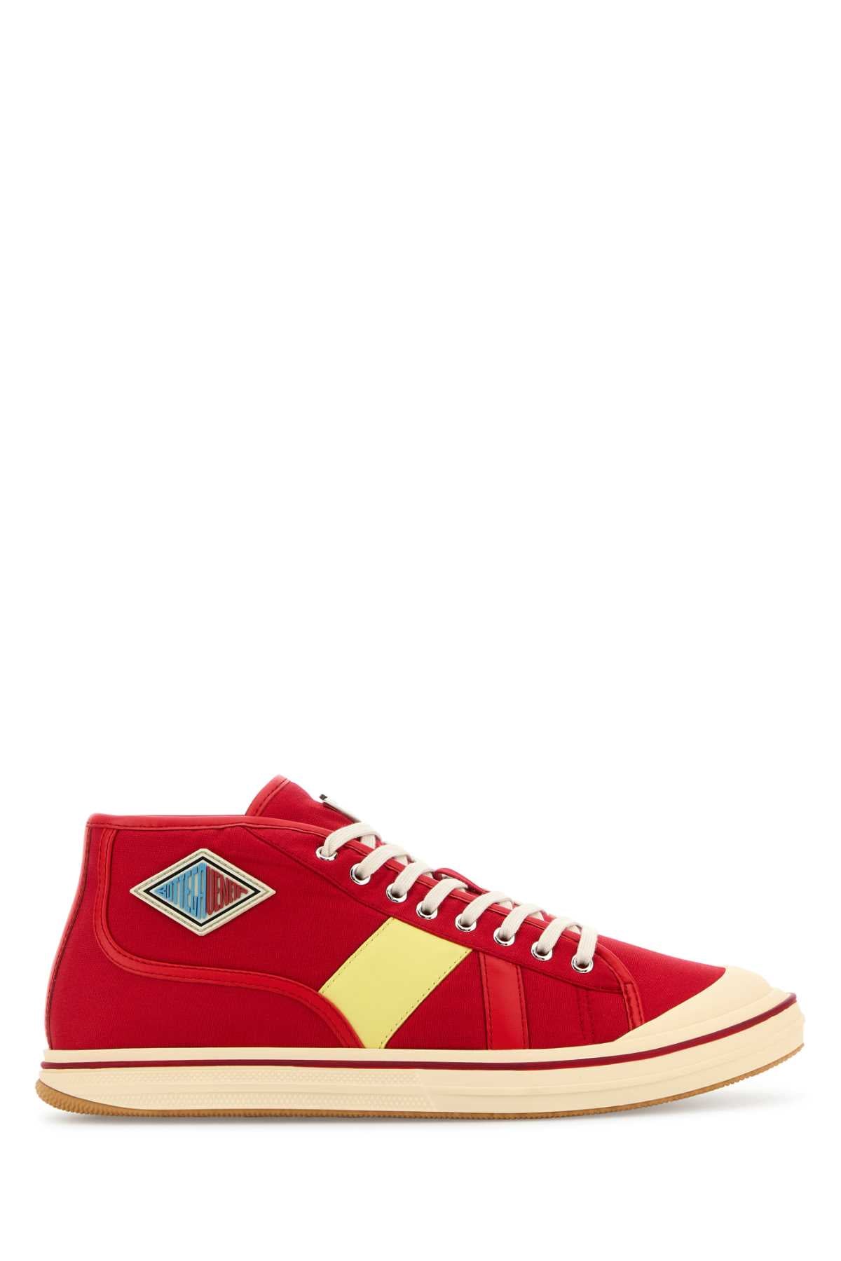 Bottega Bottega Veneta Red Canvas Summer Sneakers - Image 1