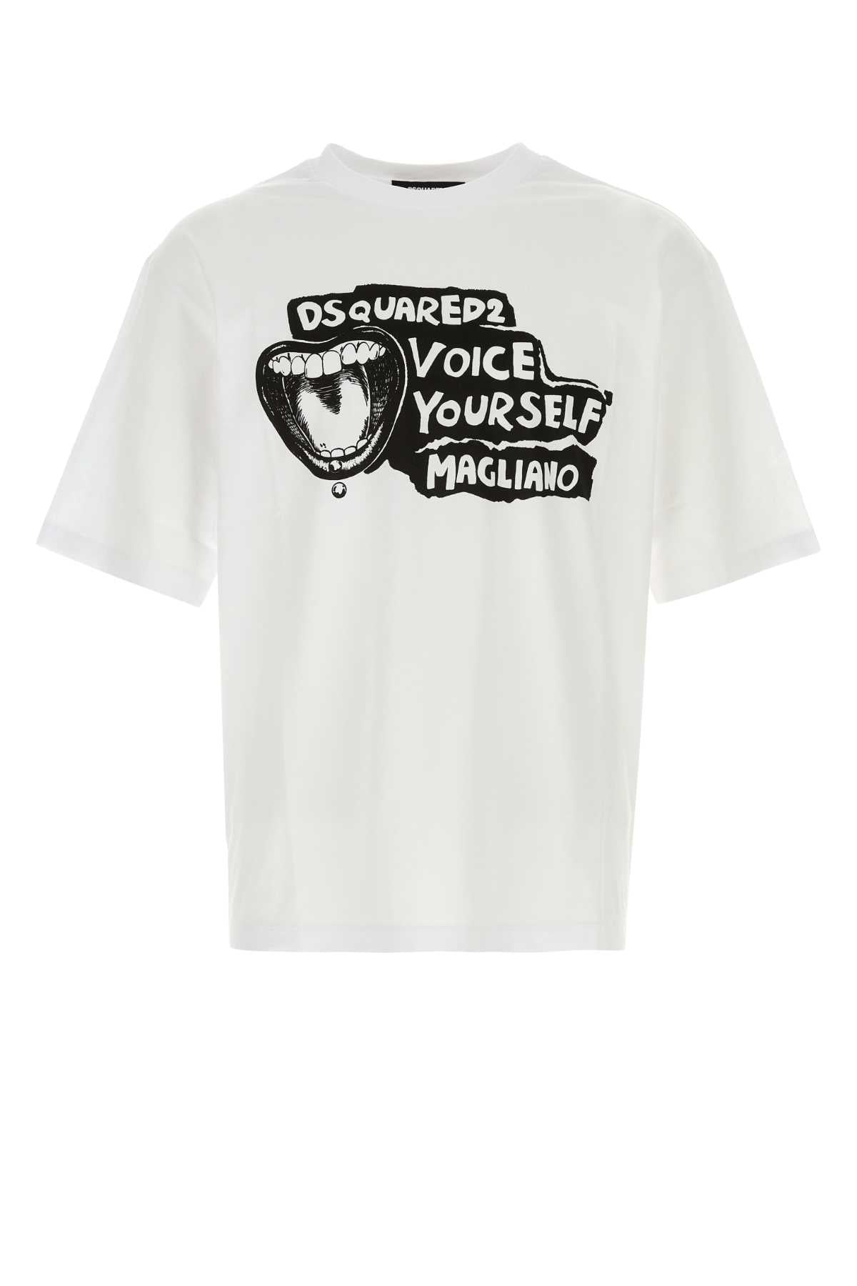 Dsquared2 ディースクエアード ホワイト コットン Dsquared X Magliano T シャツ - Image 1