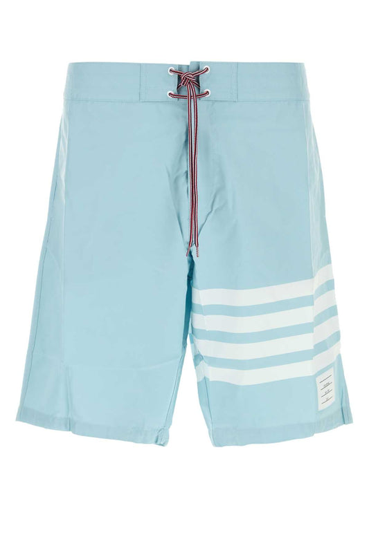 Thom Thom Browne Light Blue Nylon Blend Swimming Shorts - Image 1