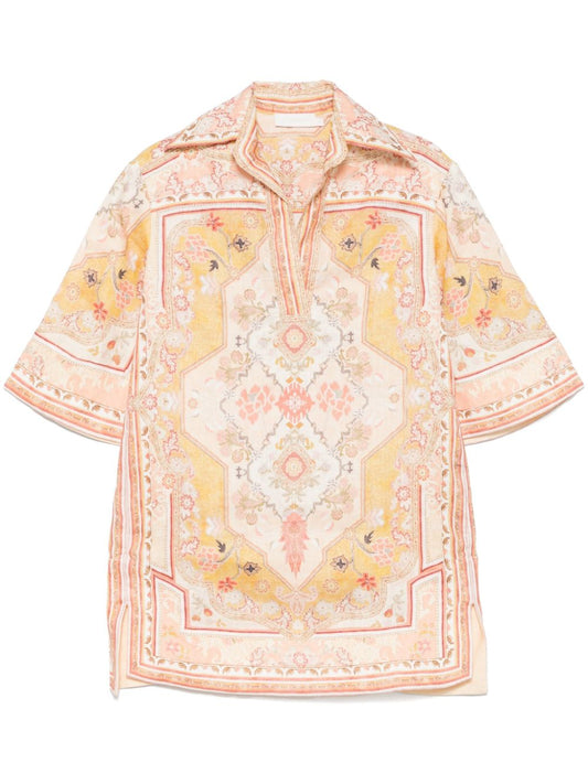 Zimmermann Zimmermann Wylieプリントリネンチュニック - Image 1