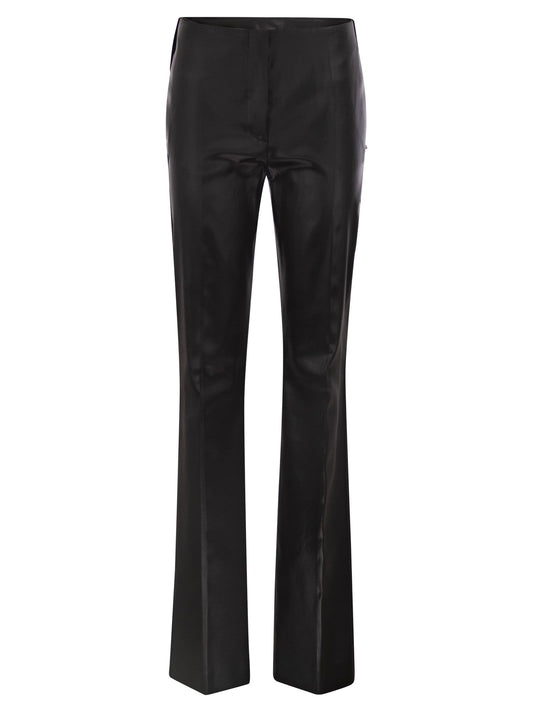 Sportmax SportMax Adepto Satin Slim Fit Ounsers - Image 1