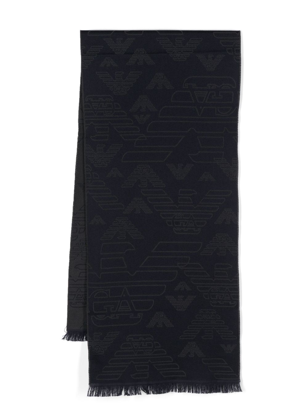 Emporio Emporio Armani Allover Logo Wool Scarf - Image 1
