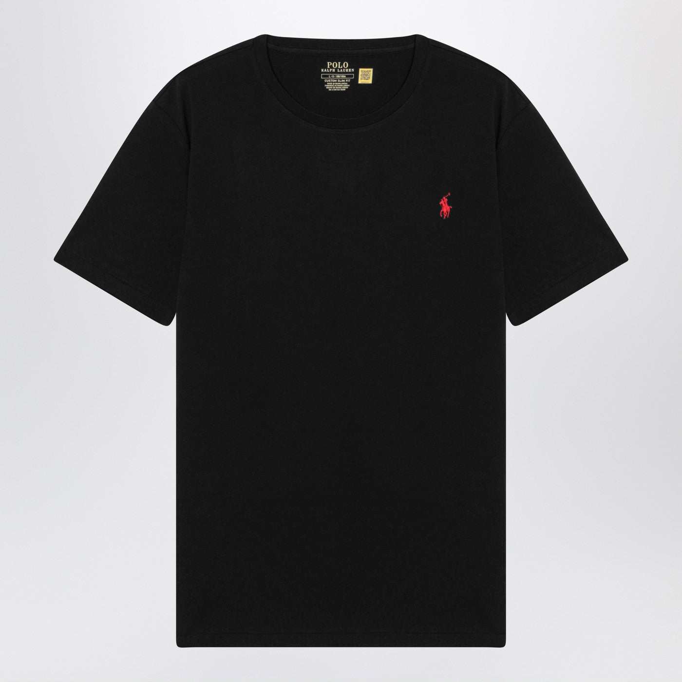 Polo ポロ ラルフローレン T シャツ ブラック コットン カスタム スリム フィット - Image 1