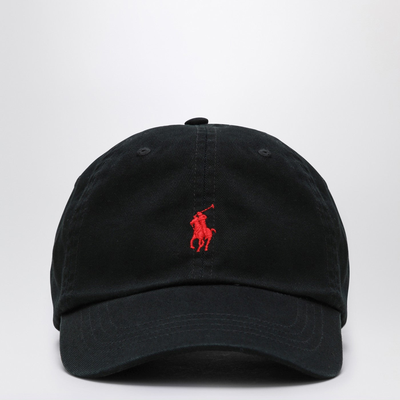 Polo ポロ ラルフローレン ロゴ入りブラック ベースボール キャップ - Image 1