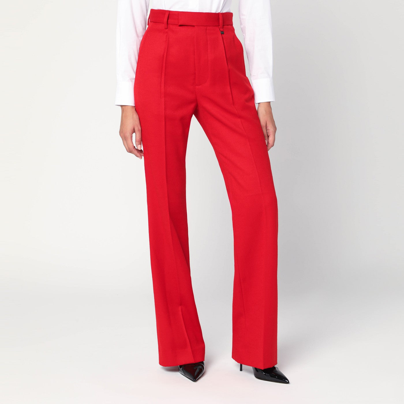 Vivienne Vivienne Westwood Red Flared Pants In Wool - Image 1