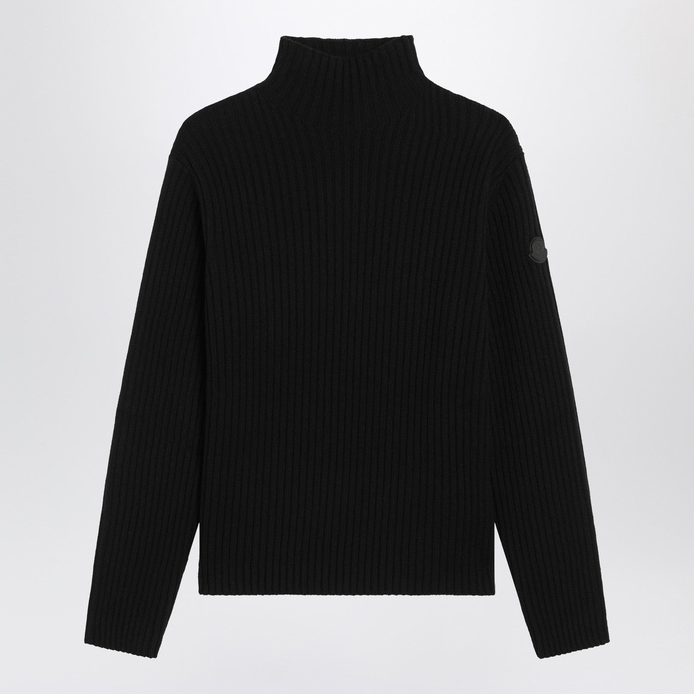 Moncler モンクレール ブラック ウール アンド カシミア タートルネック セーター - Image 1