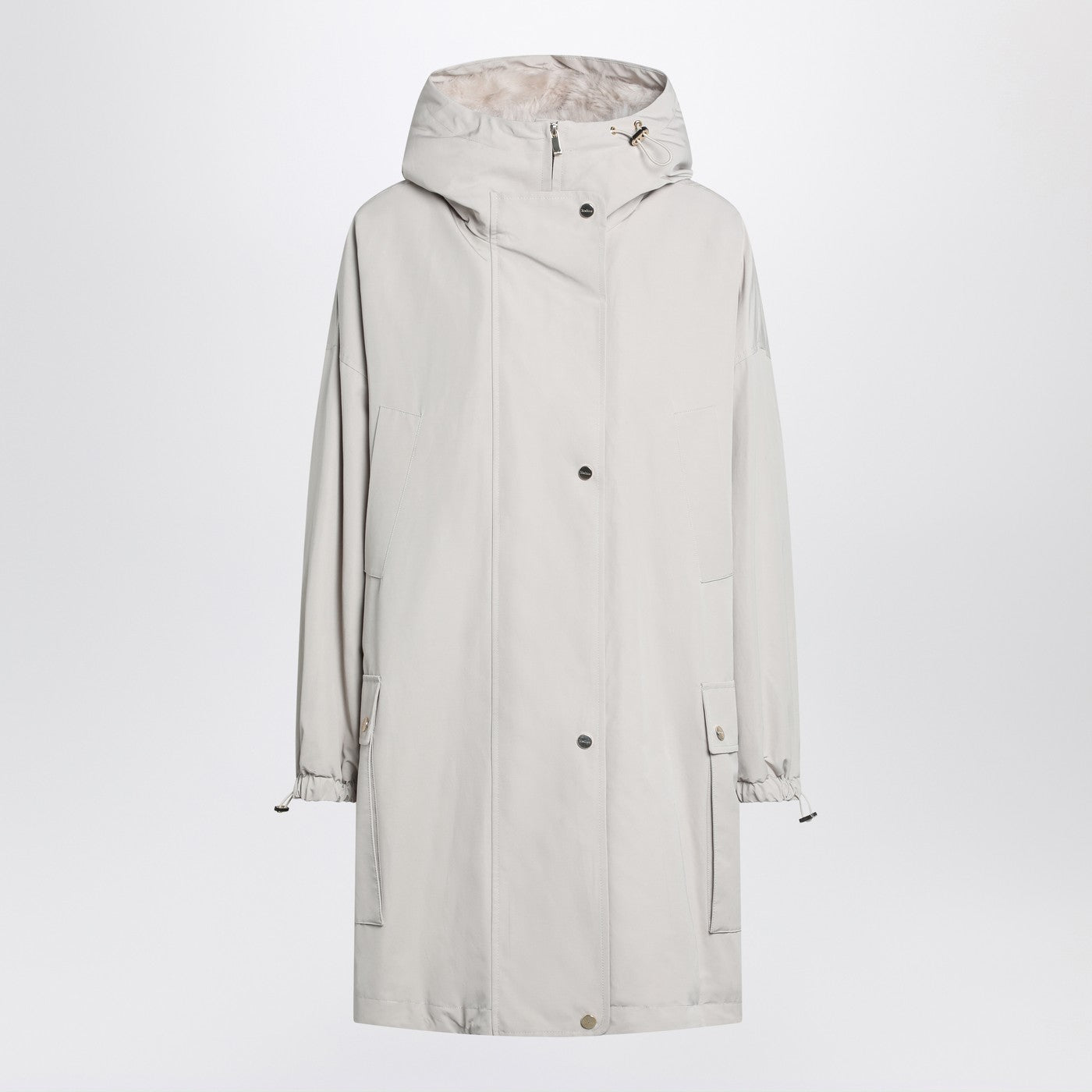 Max Max Mara Studio Light Beige Cotton Blend Parka - Image 1