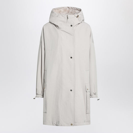 Max Max Mara Studio Light Beige Cotton Blend Parka - Image 1