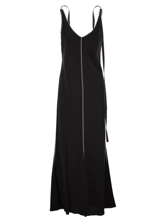 Sportmax 調整可能なショルダーストラップを備えたSportMax Union Long Dress - Image 1