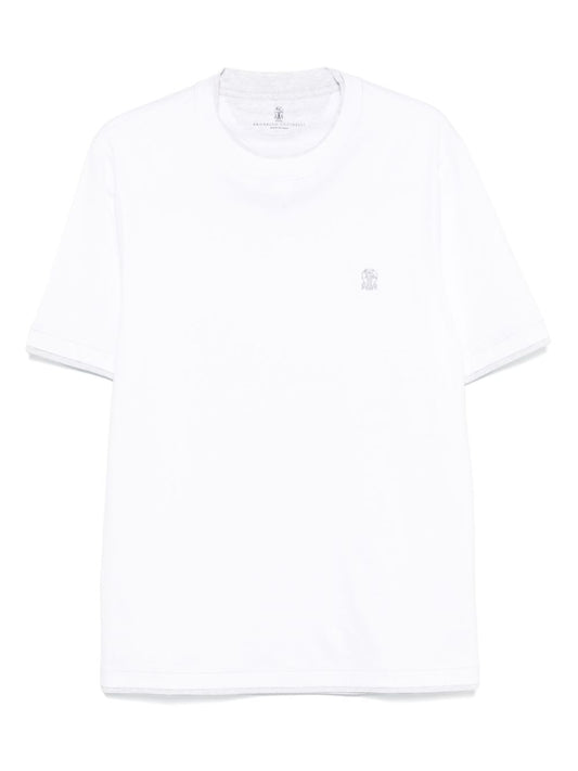 Brunello Brunello CucinelliロゴコットンTシャツ - Image 1