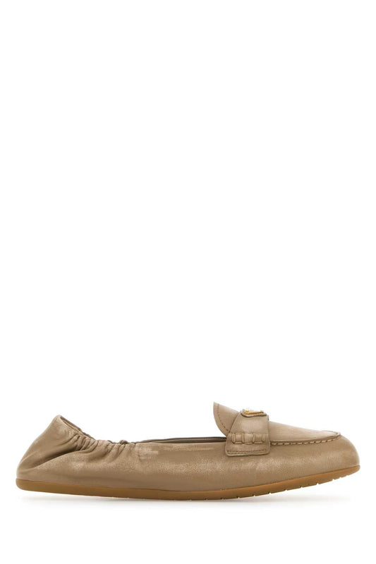 Prada プラダベージュナッパレザーローファー - Image 1