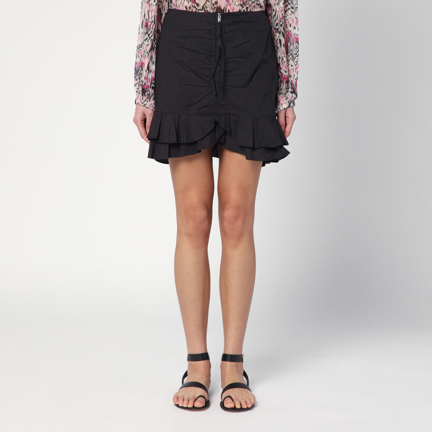 Marant イザベル・マラン・エトレ・ブリーン・ミニ・スカートと黒いジップ - Image 1