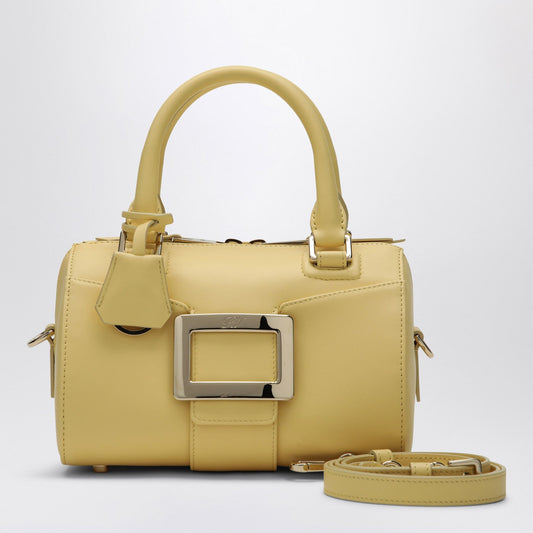 Roger Roger Vivier Belle Vivier Bowling Bagは黄色の革のバッグ - Image 1