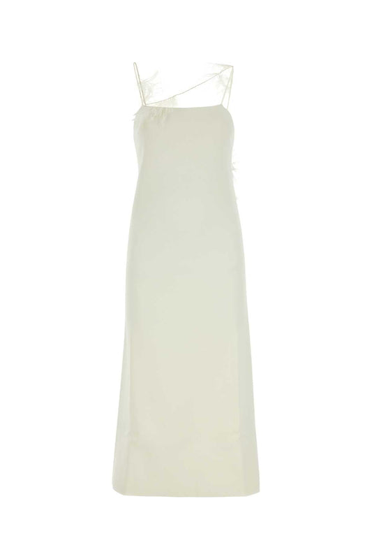 Jil Jil Sander Ivory Viscose Blendドレス - Image 1