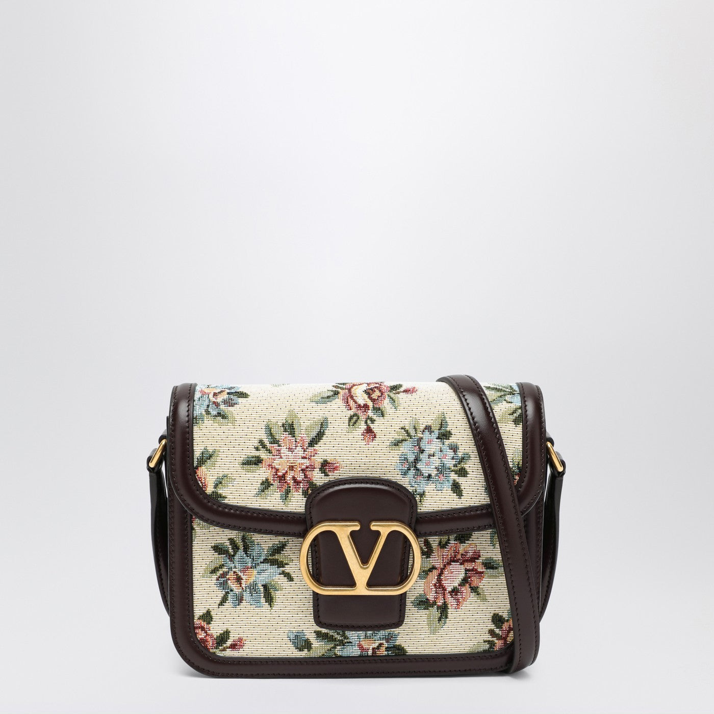 Valentino ヴァレンティーノガラヴァニスモールバッグ9 TO5ジャックアードファブリックパピアフローラル - Image 1