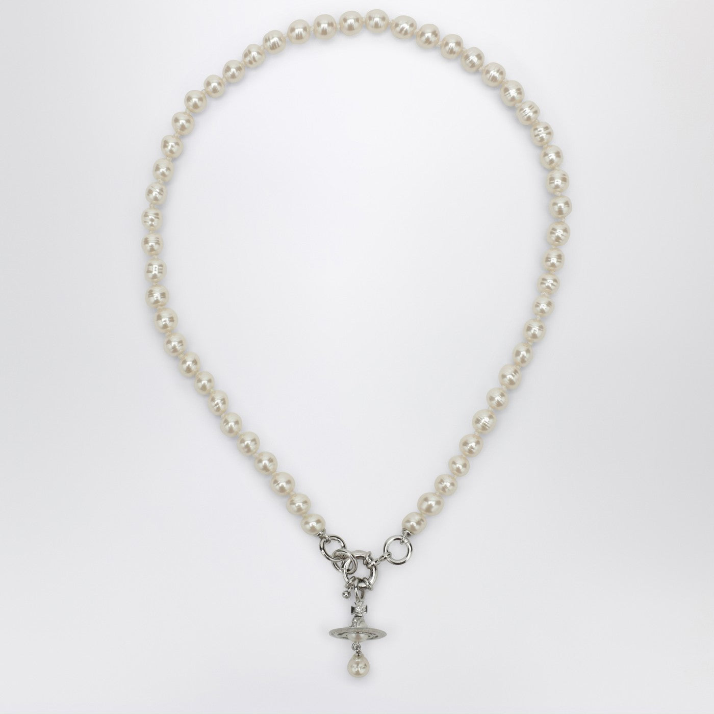 Vivienne Vivienne Westwood アレクサ パール ネックレス プラチナ仕上げ - Image 1