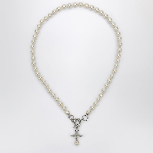 Vivienne Vivienne Westwood アレクサ パール ネックレス プラチナ仕上げ - Image 1