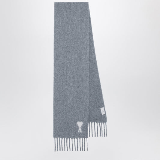 Ami Ami Paris Gray Ami De Coeur Scarf - Image 1