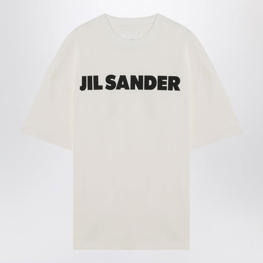 Jil ロゴ付きのジルサンダーホワイトワイドTシャツ - Image 1