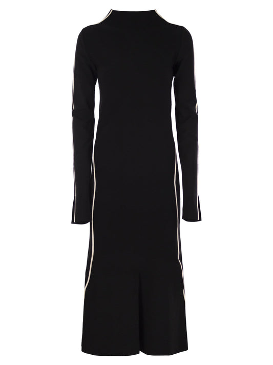 Sportmax SportMax Operoso Tight Fitting Viscose Blend Crepe Knitドレス - Image 1