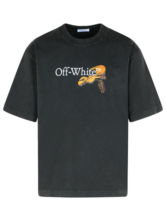 Off Off White 'Cupid Arrow' Black Cotton T Shirt - Image 1