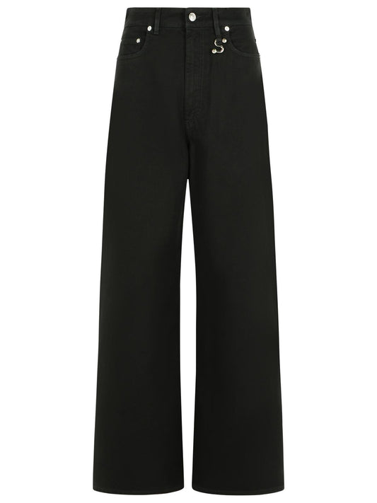 Sportmax SportMax 'Syamese' Black Cotton Jeans - Image 1