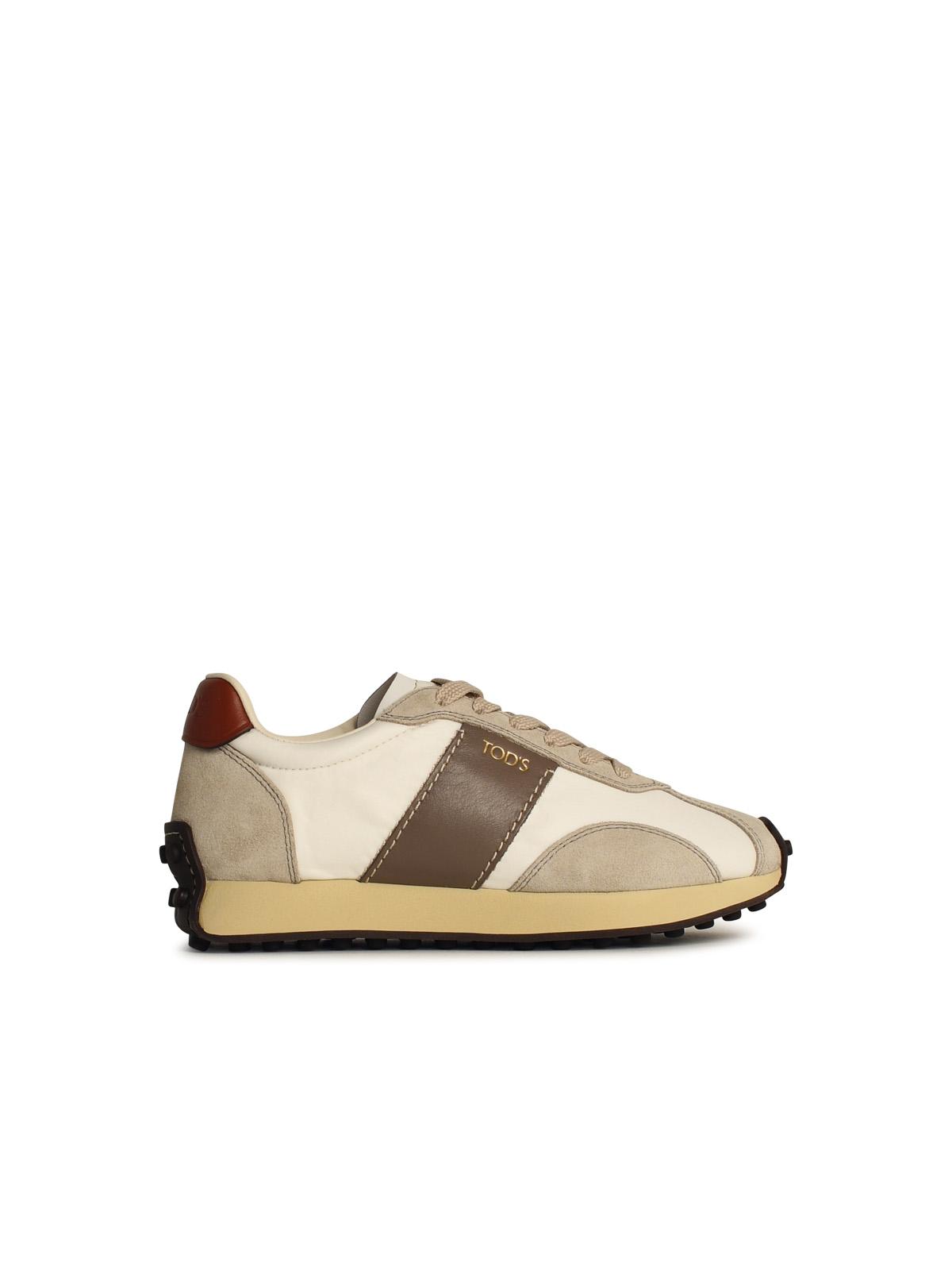 Tods トッド 'S 'T Vintage' Beigeリアブレンドスニーカー - Image 1