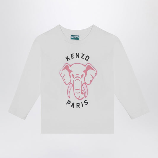 Kenzo ロゴ付きのケンゾホワイトコットンTシャツ - Image 1