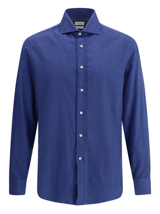 Brunello Brunello Cucinelliコットンブレンドシャツ - Image 1