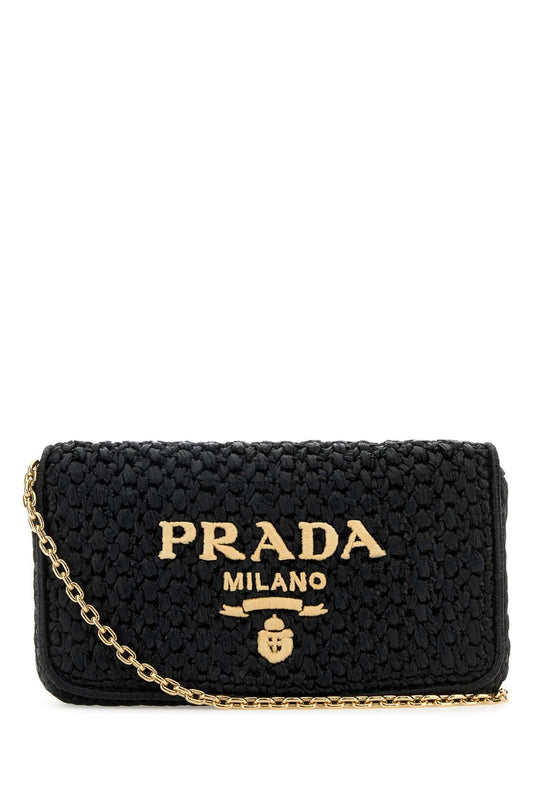 Prada プラダブラックラフィアクロスボディバッグ - Image 1