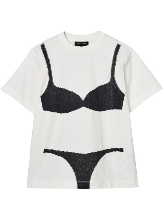 Marc マークジェイコブスプリントコットンTシャツ - Image 1