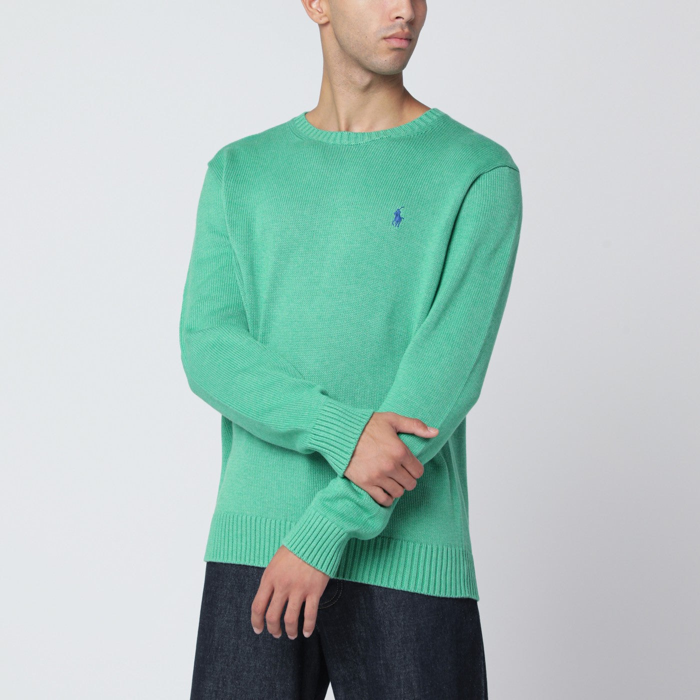 Polo ポロラルフローレングリーンコットンセーター - Image 1