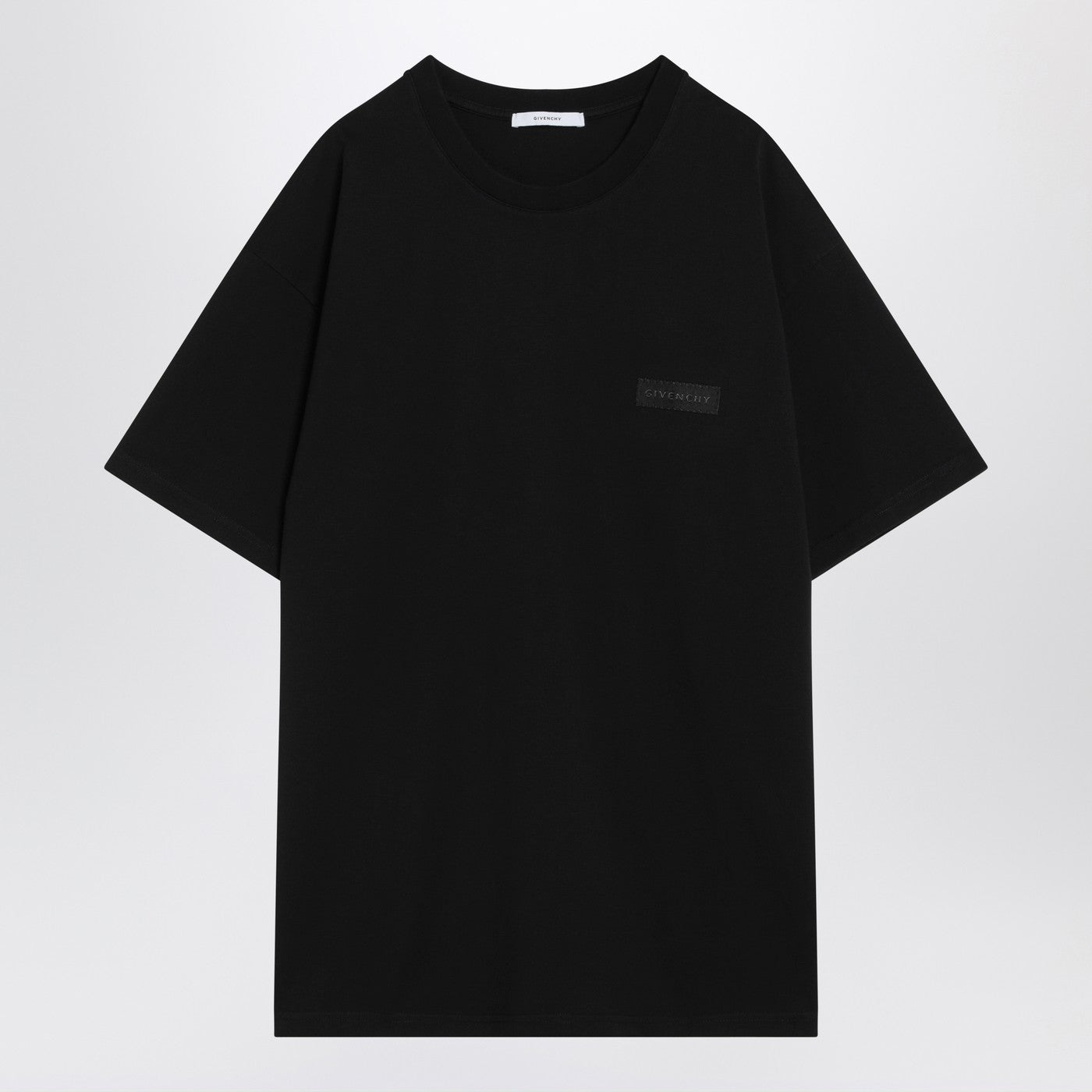 Givenchy Givenchy Black Cotton T Shirt With Logo Patch - Image 1