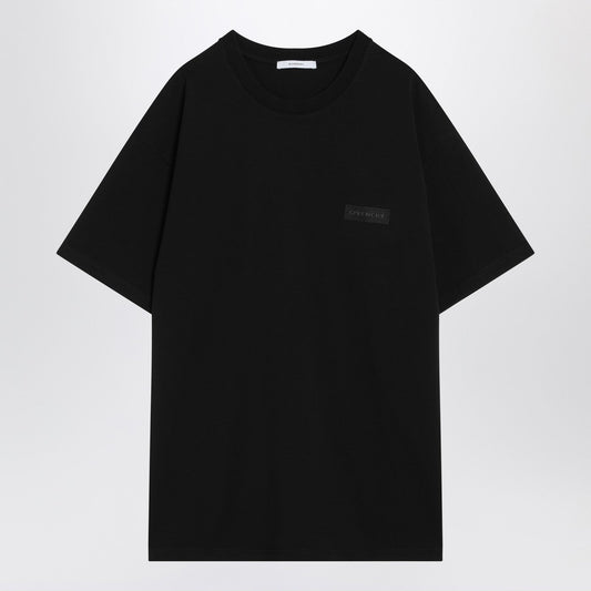 Givenchy Givenchy Black Cotton T Shirt With Logo Patch - Image 1